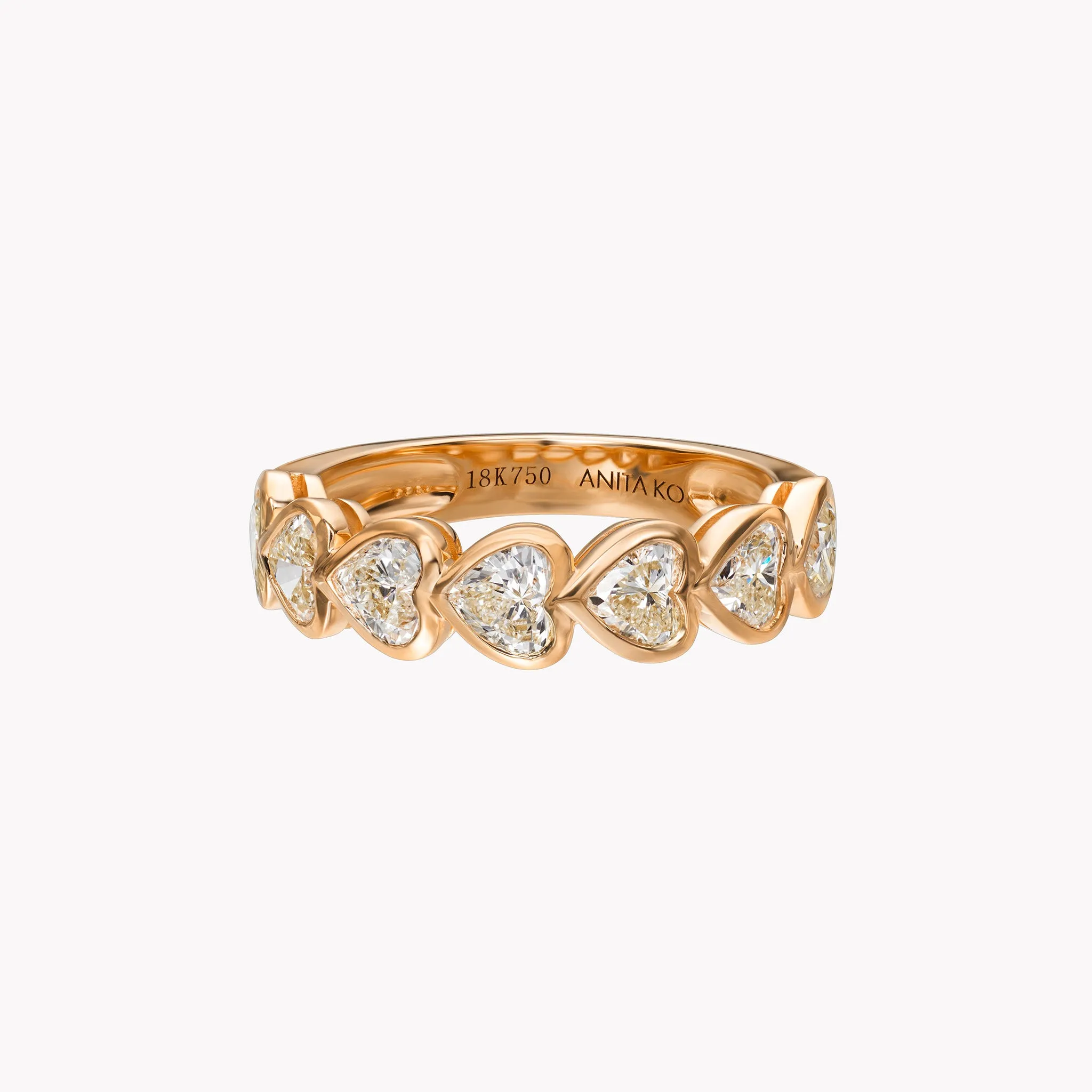 Bezeled Heart Diamond Ring