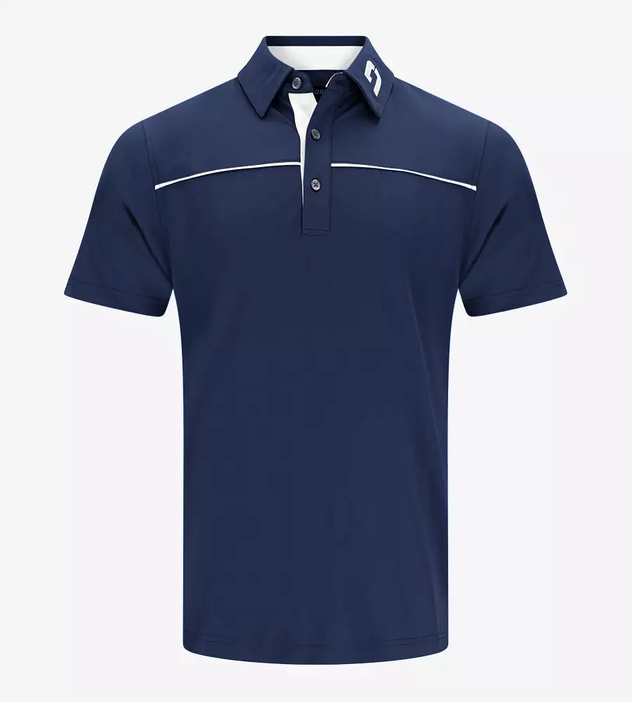 BLOCK PIQUE POLO - NAVY