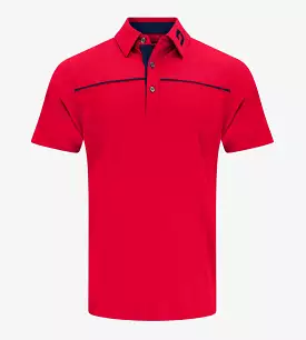 BLOCK PIQUE POLO - RED