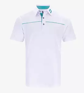 BLOCK PIQUE POLO - WHITE