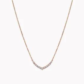 Diamond Curved V Necklace