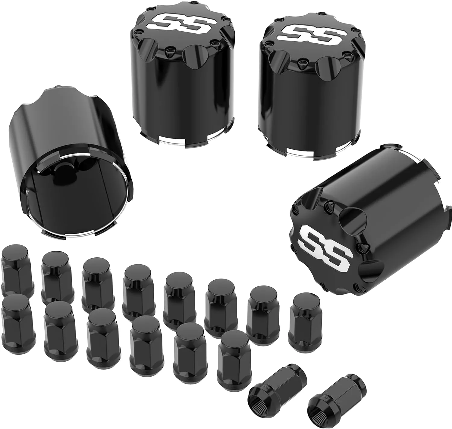 Golf Cart Center Caps and Lug Nuts for Most EZGO Club Car - 10L0L