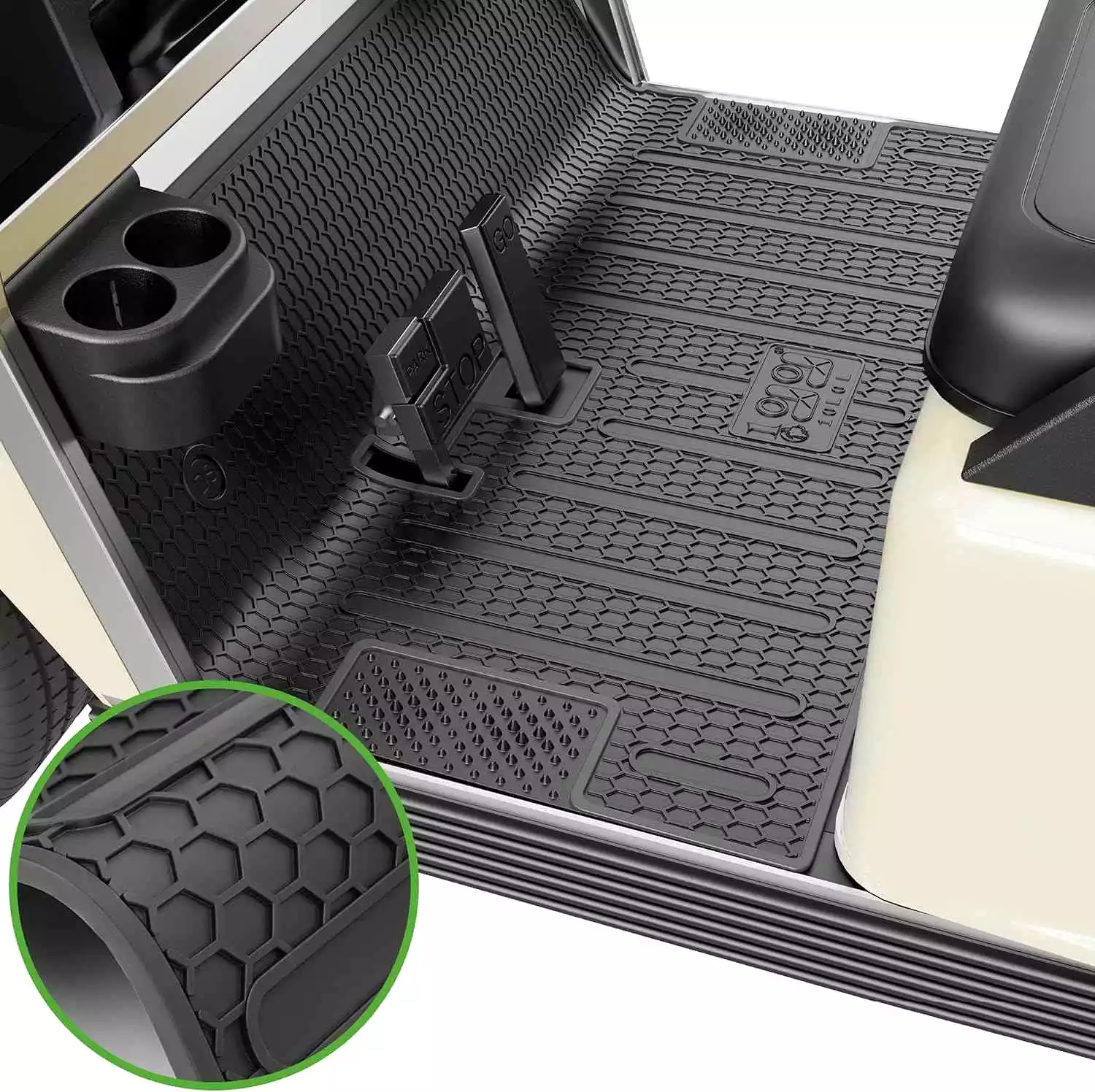 Golf Cart Floor Mat Grass-Scraping Design for EZGO TXT 1996-up - 10L0L