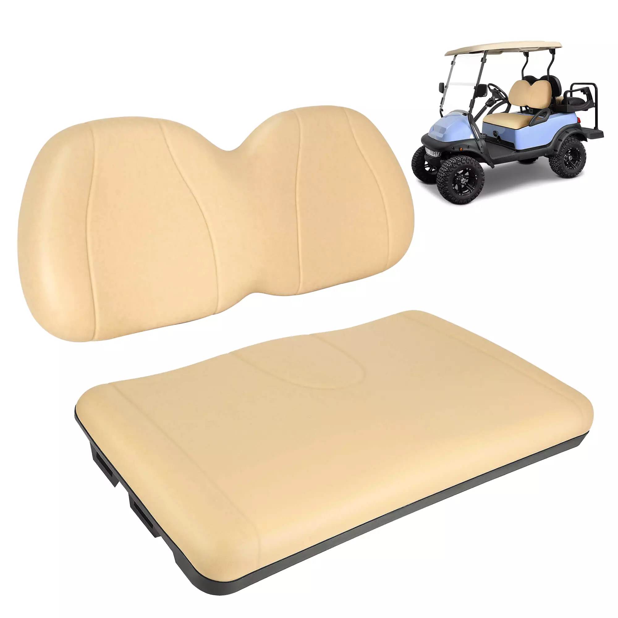 Golf Cart Front Seat Cushion & Backrest for Club Car Precedent 2004-2011 - 10L0L