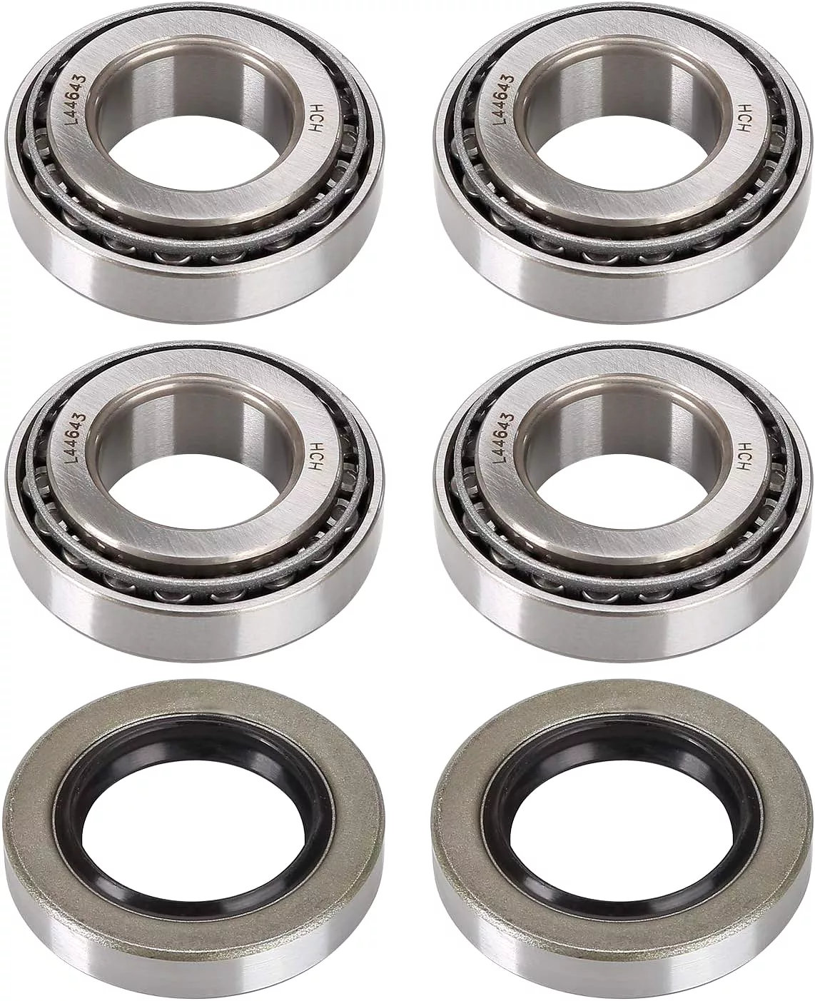 Golf Cart Front Wheel Hub Bearings & Oil Seals Kit for Club Car DS 1982-2002 Gas & Electric - 10L0L