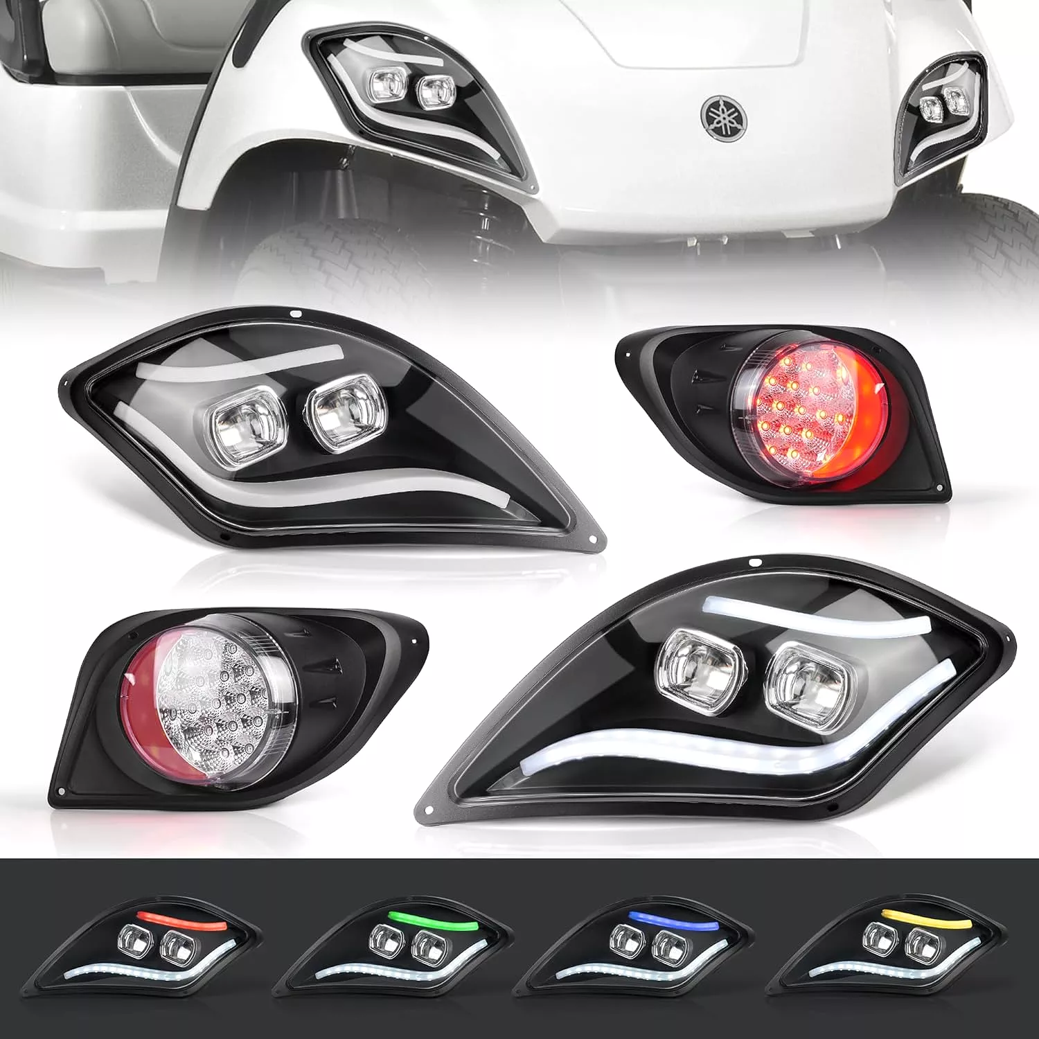 Golf Cart Light Kit for Yamaha Drive 2 Luxury LED Lights Can be Controlled by APP - 10L0L