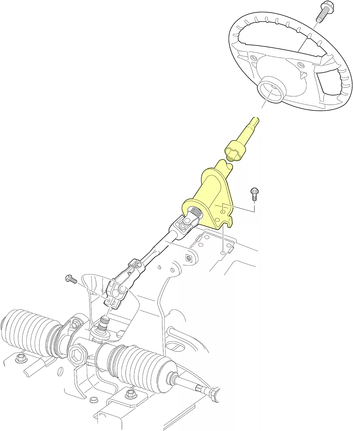 Golf Cart Steering Column Assembly for Club Car Precedent 2004-up - 10L0L