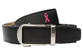 Hampton Black Pink Ribbon, 1 3/8 Strap, Golf Ribbon Belt