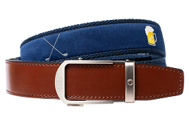 Hampton Happy Time Golf, 1 3/8 Strap, Ribbon Belt