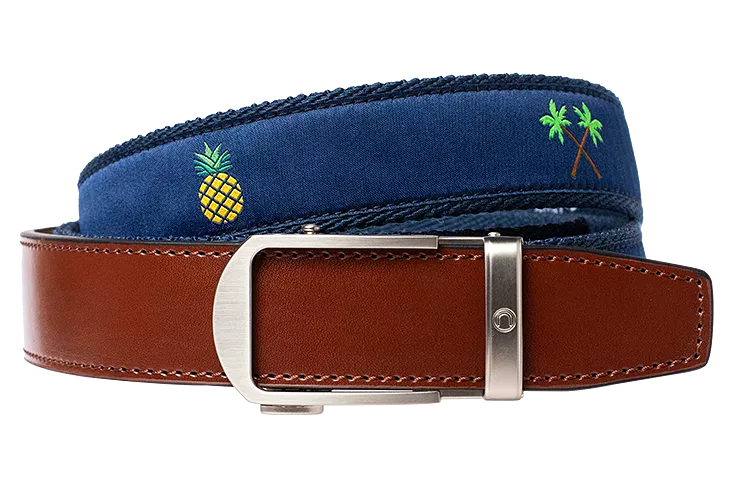 Hampton Pineapple Beach, 1 3/8 Strap, Ribbon Belt