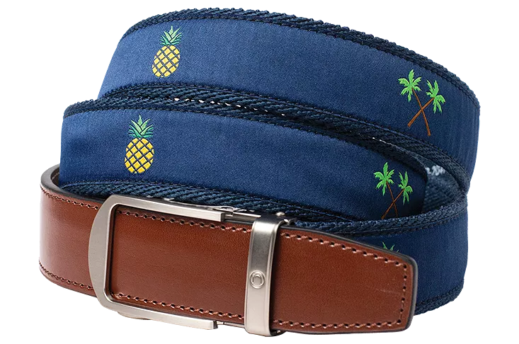 Hampton Pineapple Beach, 1 3/8 Strap, Ribbon Belt