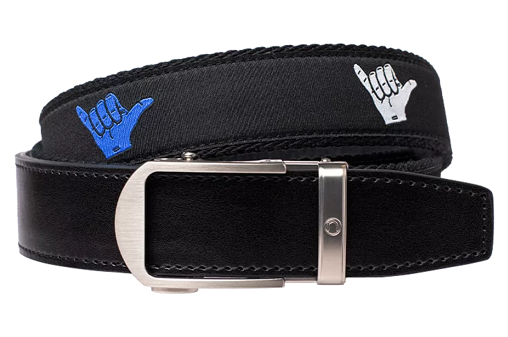 Hampton Shaka Red, White, & Blue, 1 3/8 Strap, Ribbon Belt