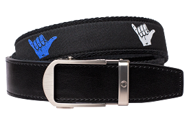 Hampton Shaka Red, White, & Blue, 1 3/8 Strap, Ribbon Belt