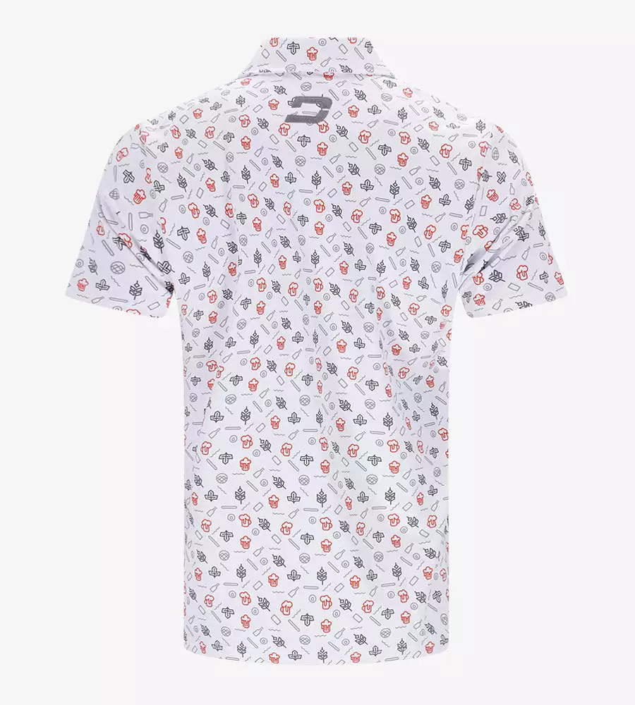 HOPS N BARLEY POLO - WHITE