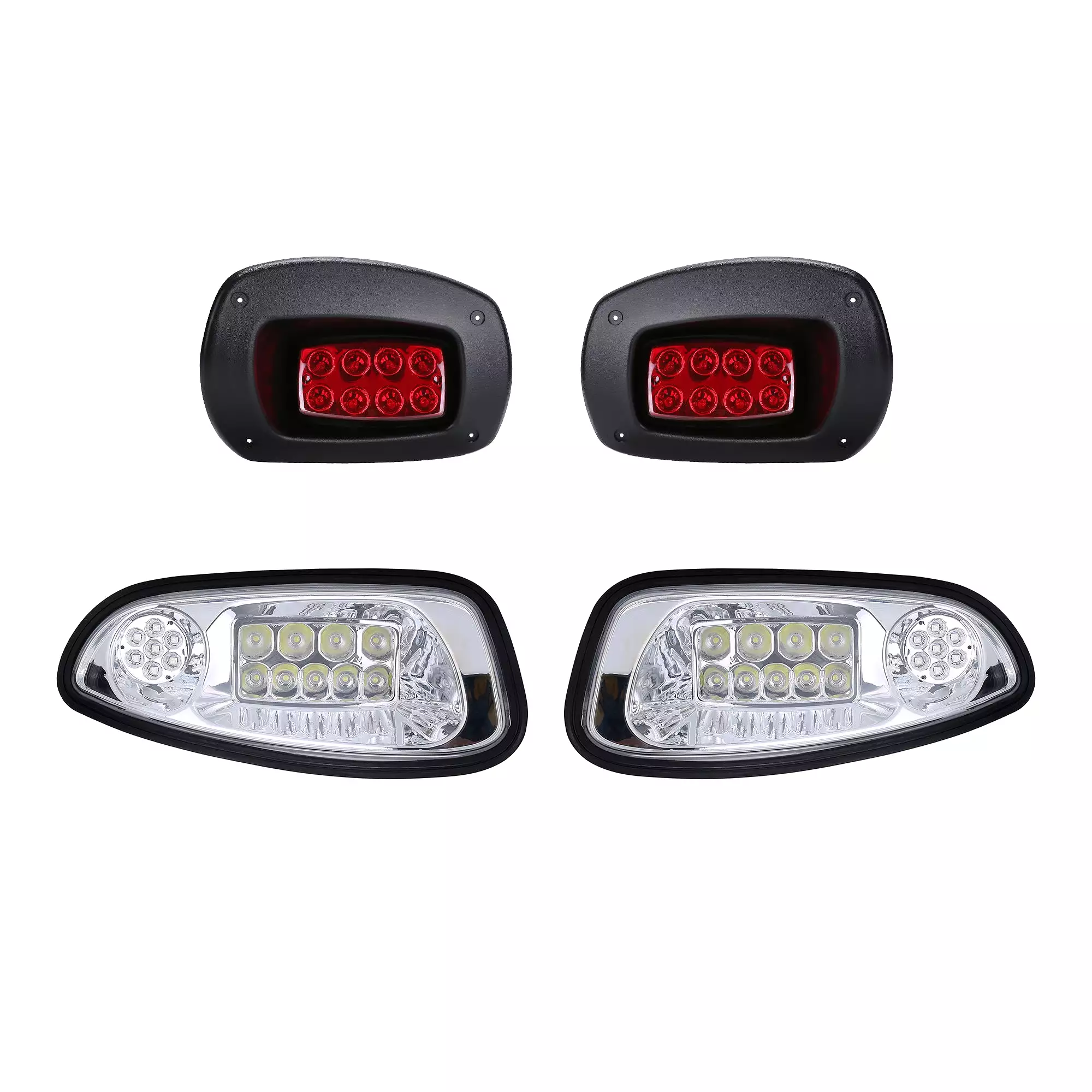 LED Golf Cart Headlight and Taillight for EZGO RXV Lght Kits 2008-2015 - 10L0L