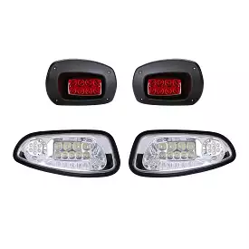 LED Golf Cart Headlight and Taillight for EZGO RXV Lght Kits 2008-2015 - 10L0L