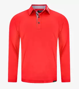 LONG SLEEVE TOUR POLO RED