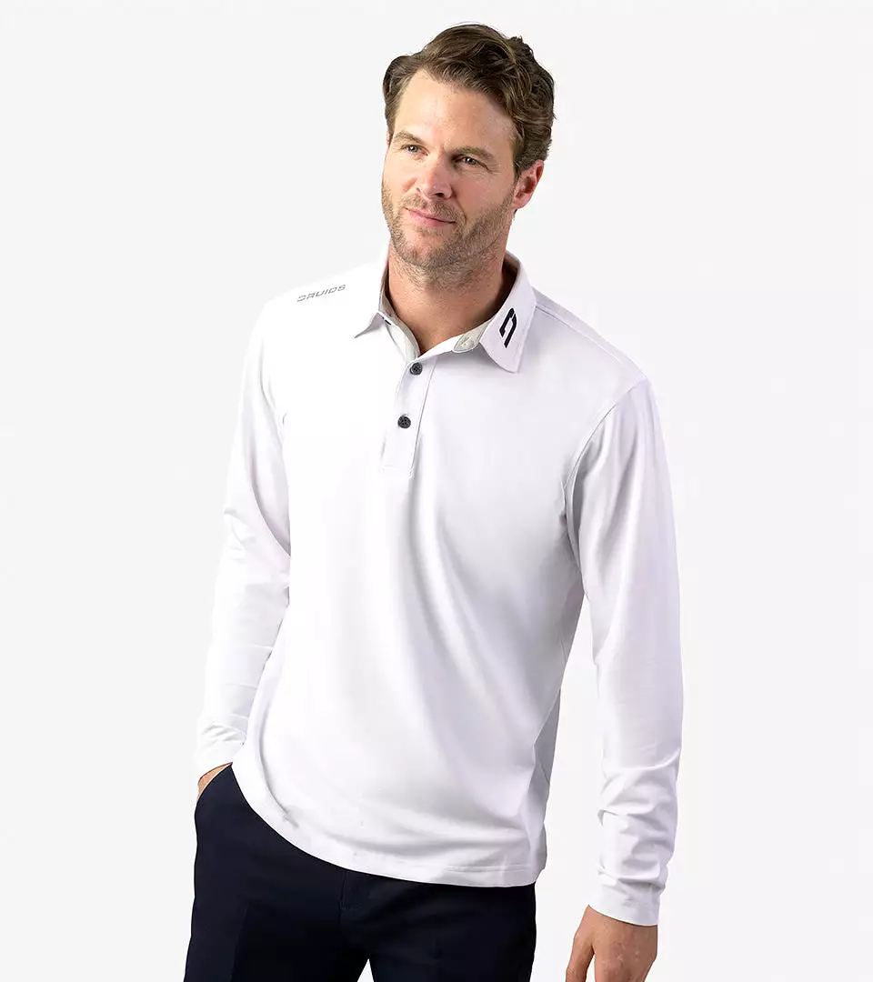 LONG SLEEVE TOUR POLO WHITE