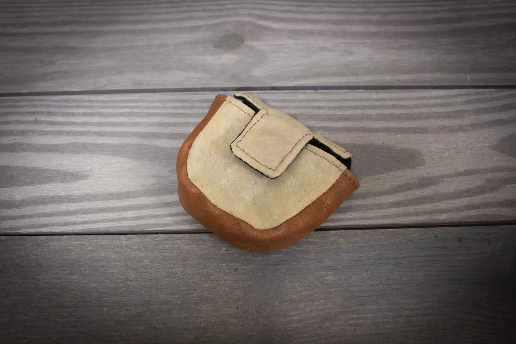 Mallet Style Putter Cover- Waxed Cotton Duck and Leather