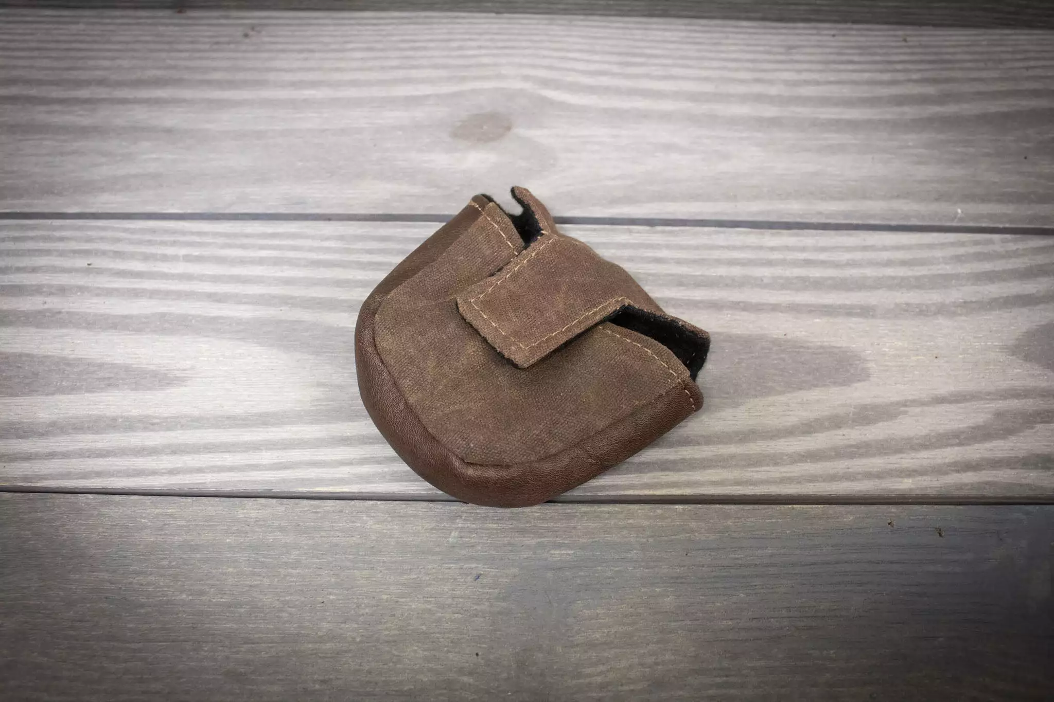 Mallet Style Putter Cover- Waxed Cotton Duck and Leather