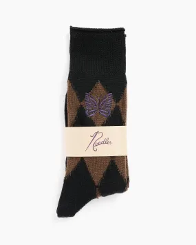 Merino Wool Argyle Jq. Socks