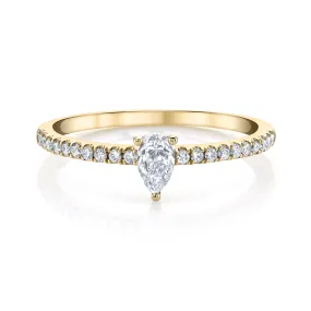 Me/You Pear Diamond Pave Ring