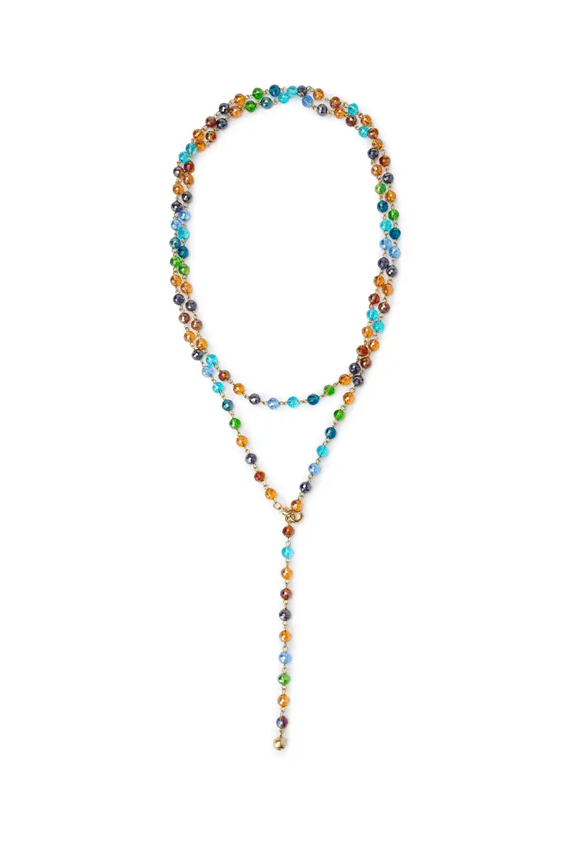 MYA ACCESSORIES | Collana lunga con sfere multicolore