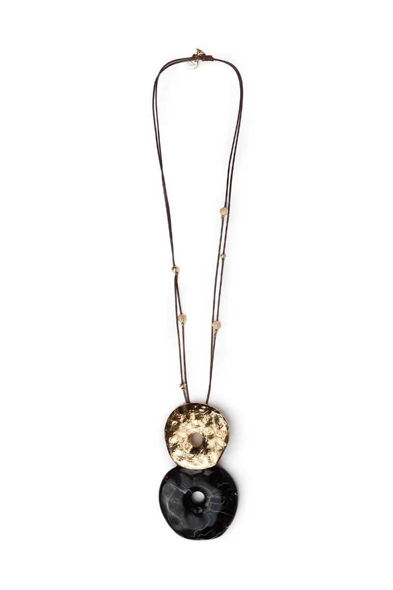 MYA ACCESSORIES | Collana lunga laccio pendente donut