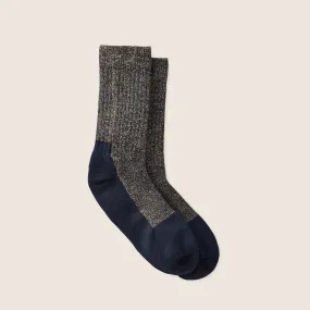 Navy Deep Toe Capped Wool Socks 97641