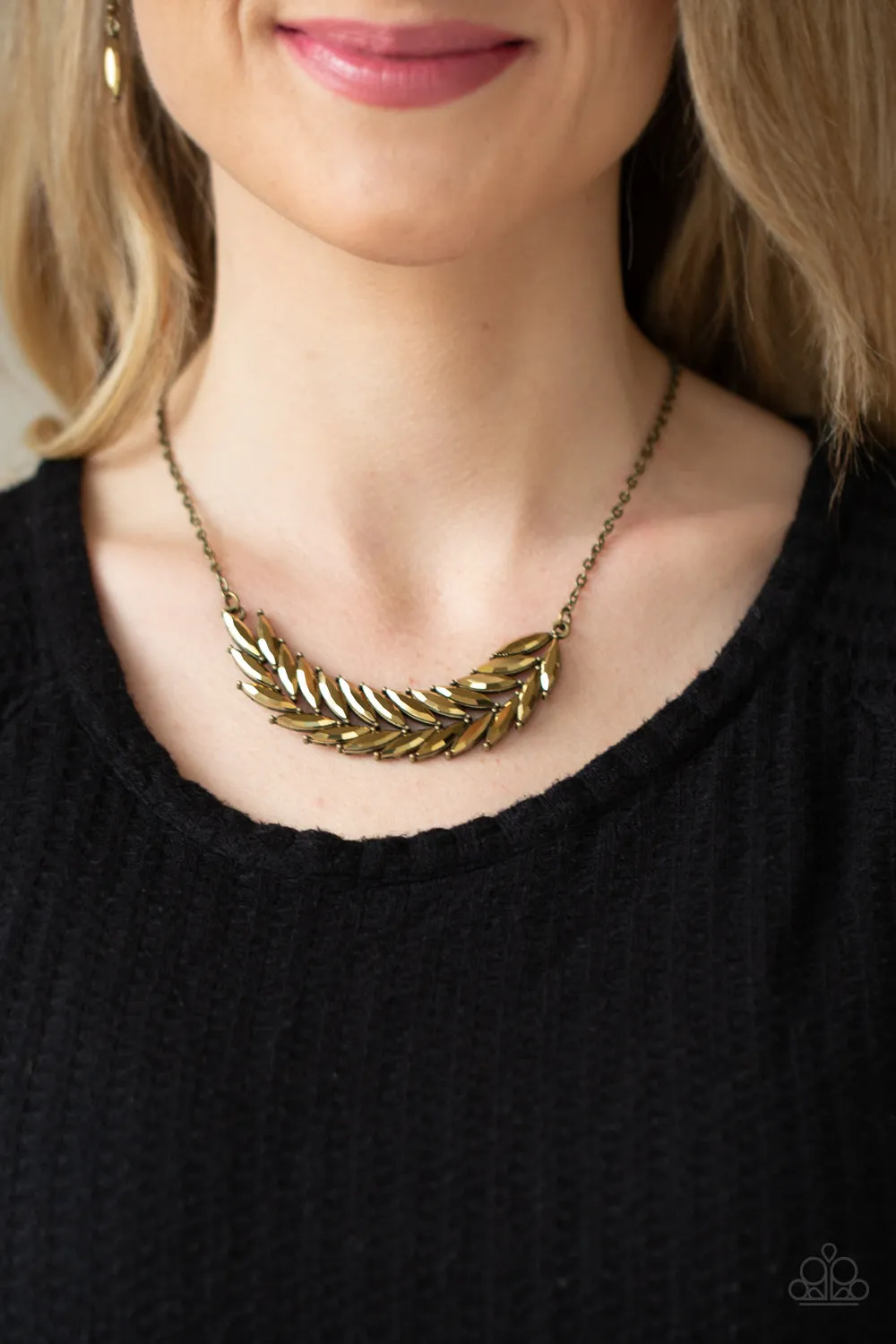 Paparazzi Accessories - Flight of FANCINESS - Brass Necklace