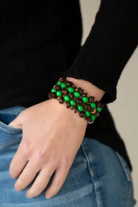 Paparazzi Accessories - Tahiti Tourist - Green Bracelet