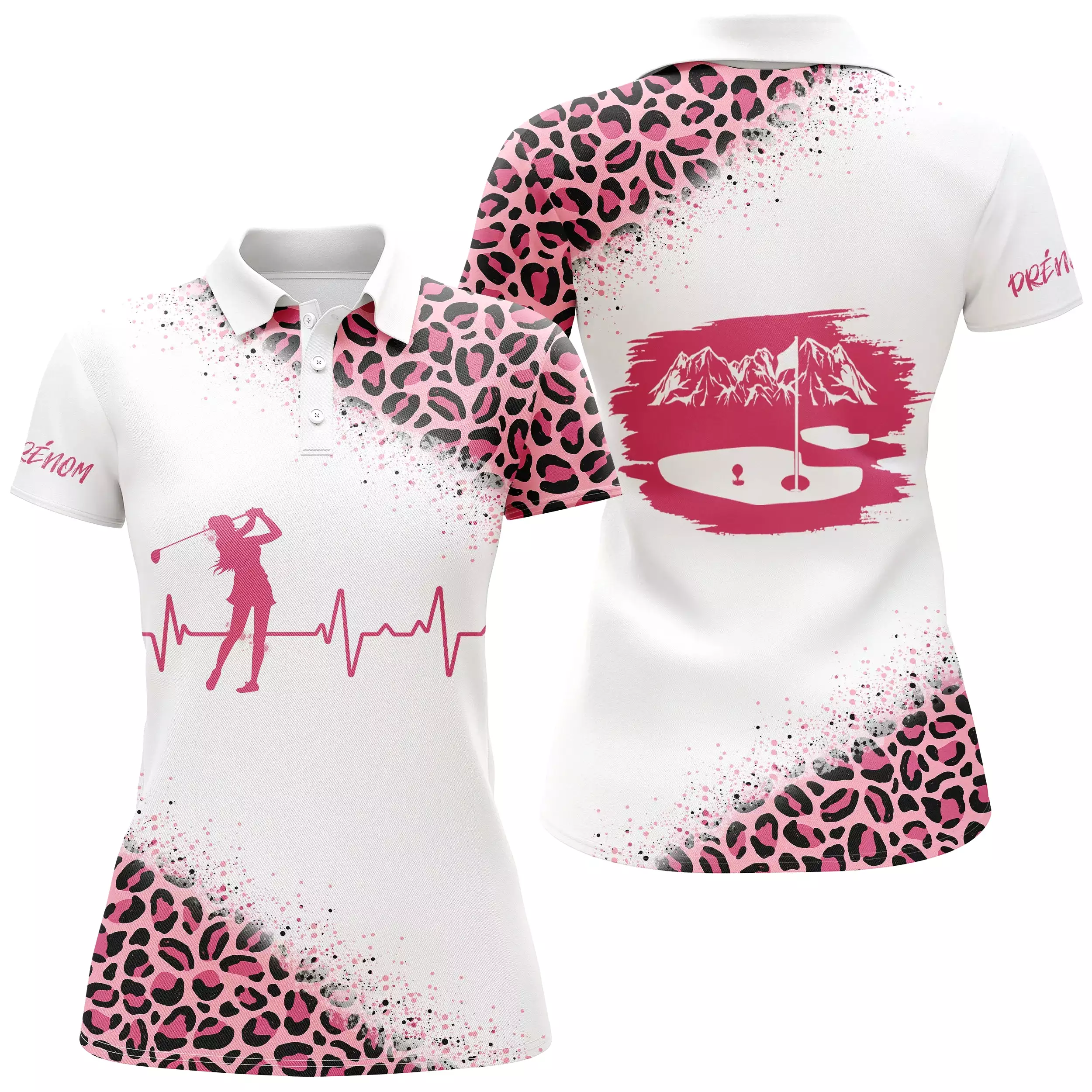 Polo Golf Femme, Motif Golfeuse Et Terrain De Golf - Cadeau Idéal Pour Fan De Golf - CT12072317