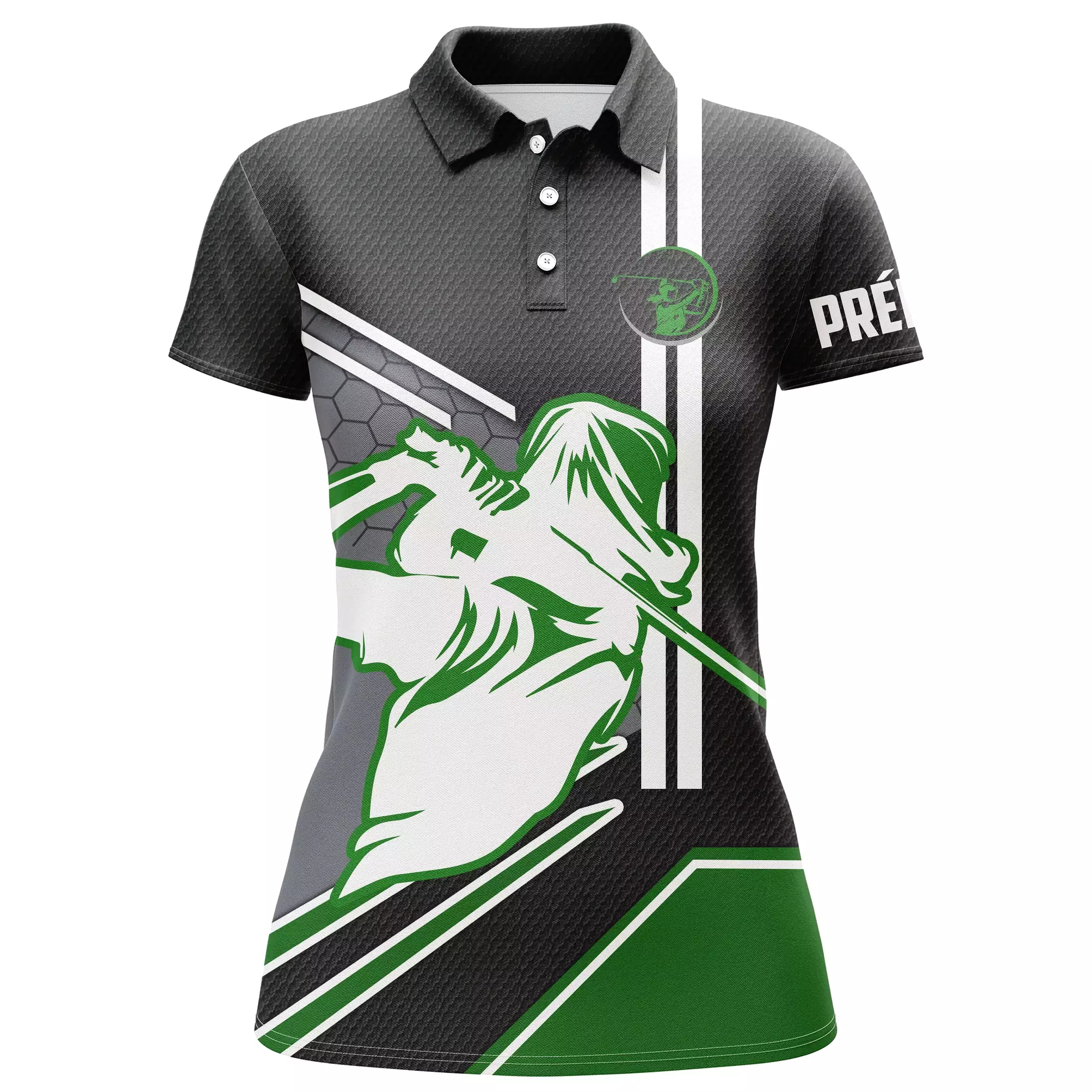 Polo Golf Personnalisé, Motif Golfeur Et Terrain Vert - Idéal pour Golf, Confortable et Unique - CT12072316