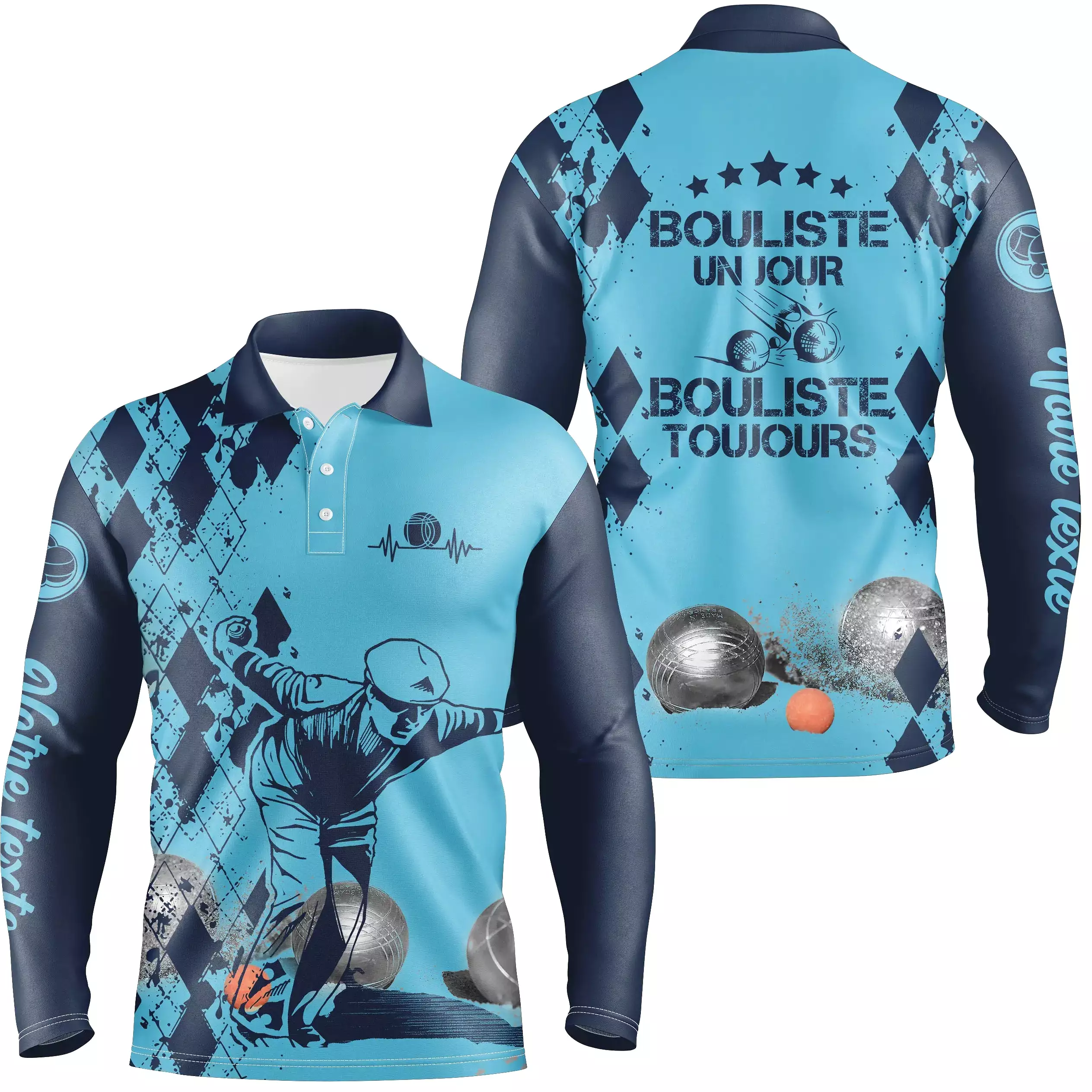 Polo Personnalisé Homme Femme, Cadeau Humour Bouliste, Bouliste Un Jour - Bouliste Toujours - CT29112338