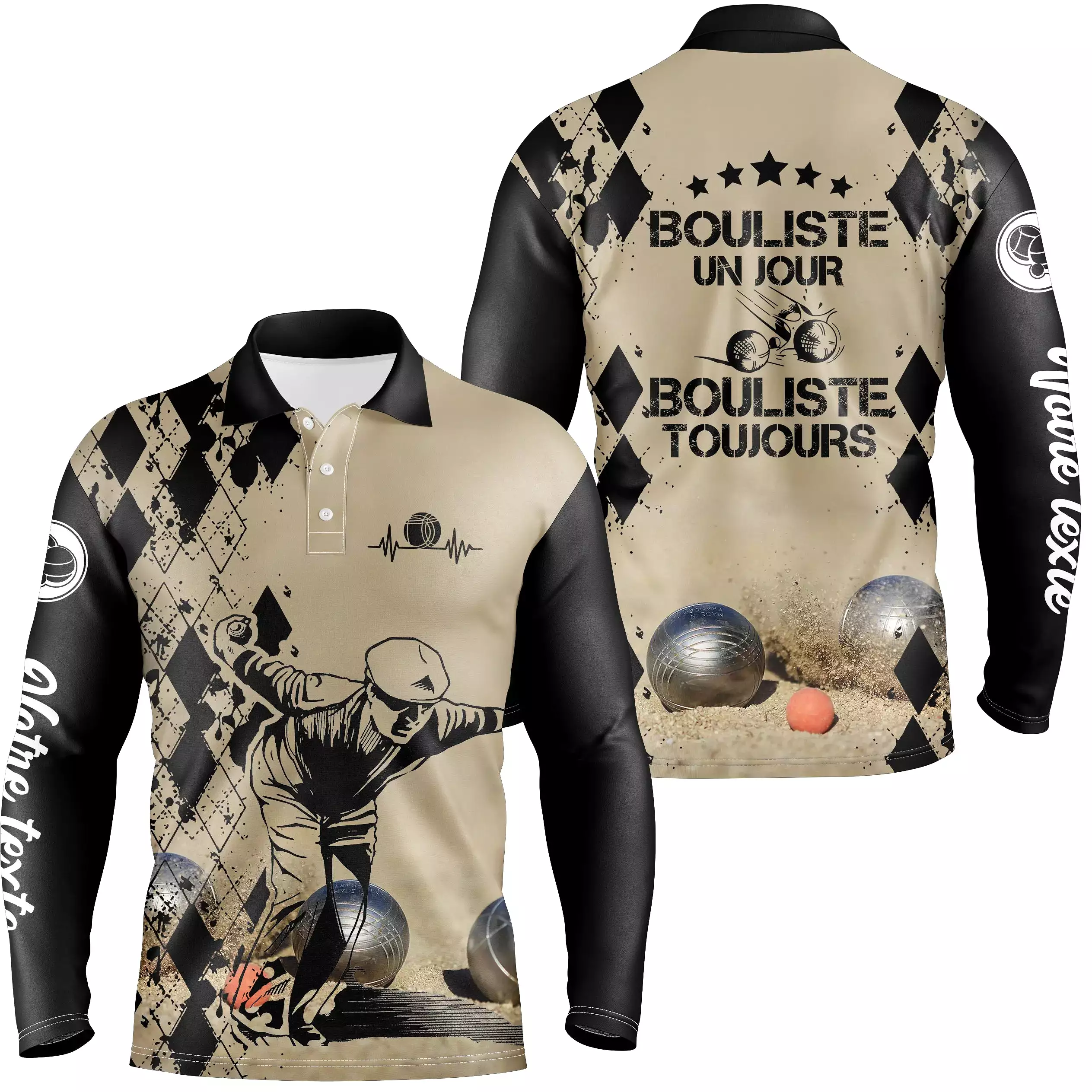 Polo Personnalisé Homme Femme, Cadeau Humour Bouliste, Bouliste Un Jour - Bouliste Toujours - CT29112338