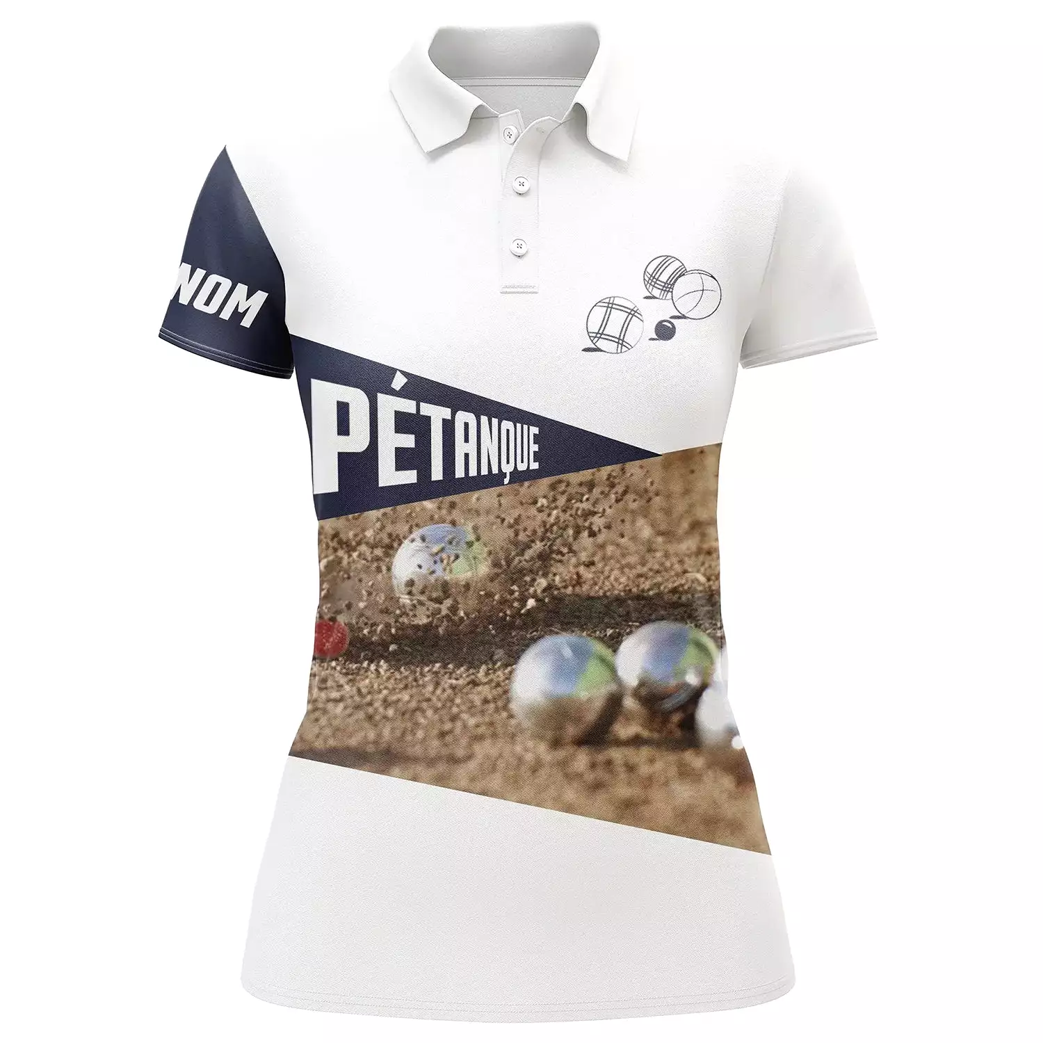 Polo Pétanque Personnalisé Cadeau Idéal Bouliste, Vêtement Unique Pour Pointeur/Tireur/Milieur - CT13072340