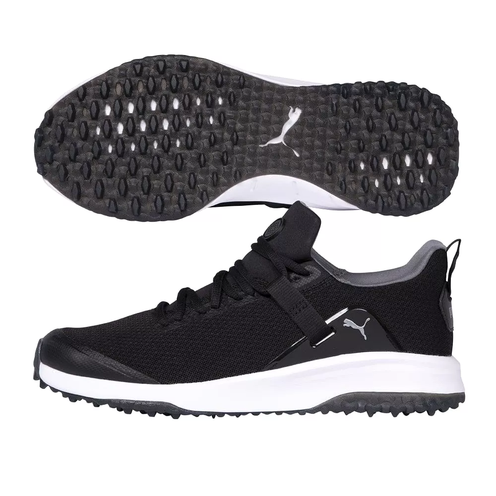 Puma Fusion EVO Extra Wide Golf Shoes  Black/Grey  (On-Sale)