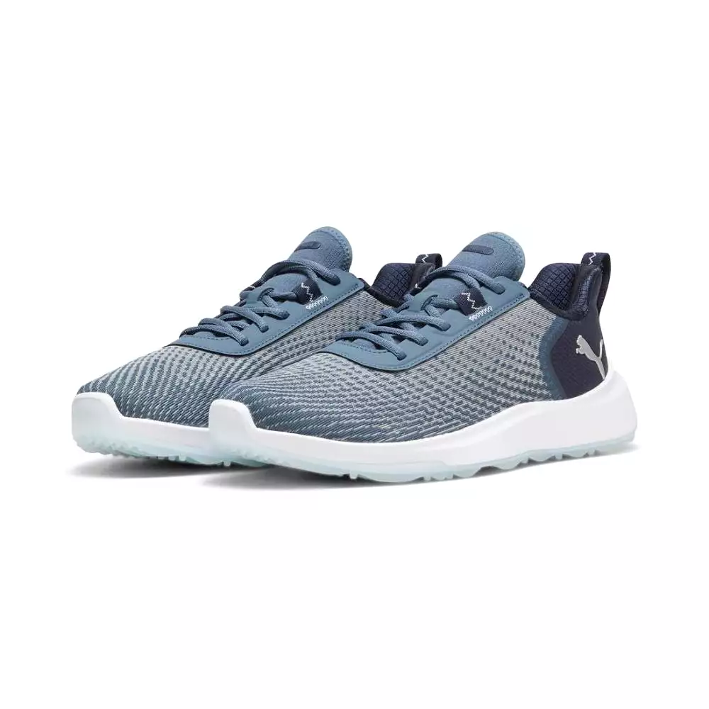 Puma Men's FUSION CRUSH SPORT Wide Spikeless Golf Shoes - Evening Sky/Deep Navy