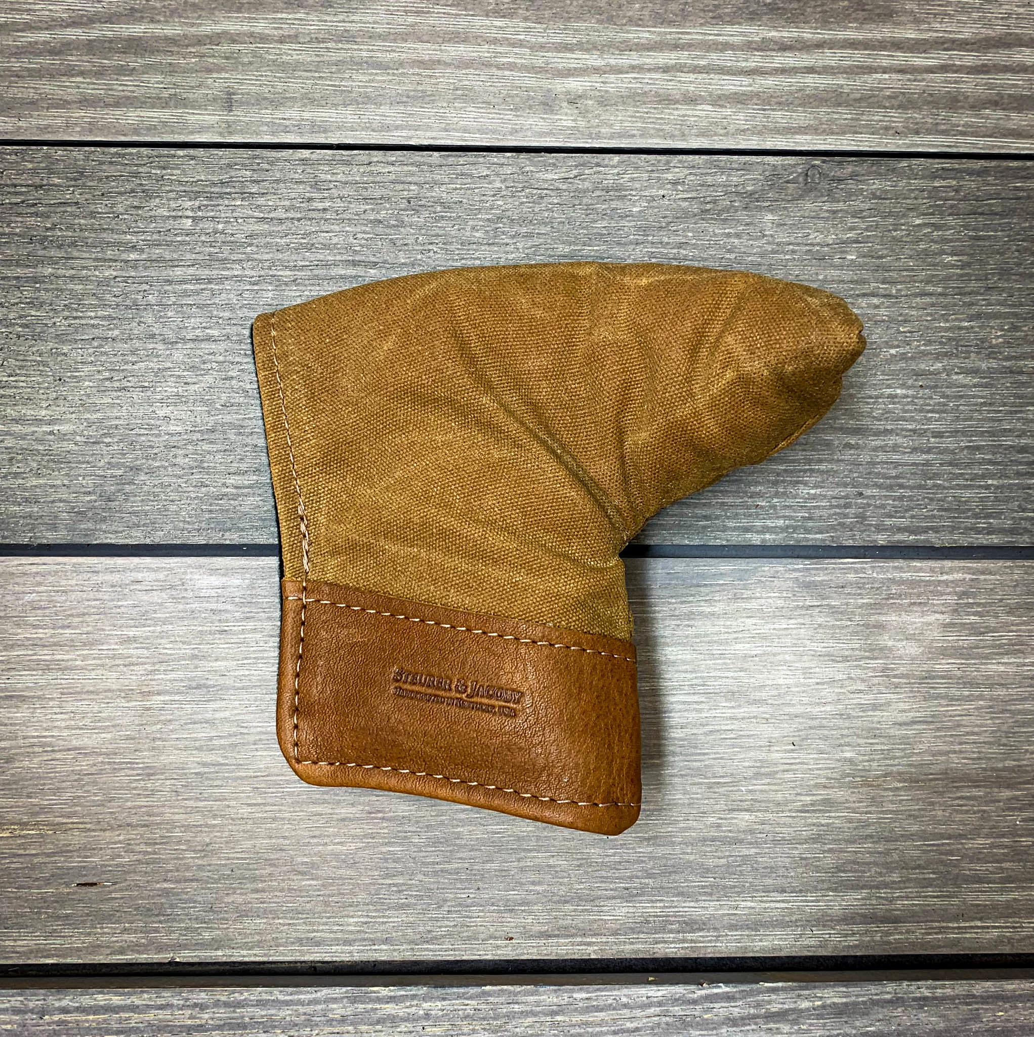 Putter Cover- Waxed Cotton Duck and Leather