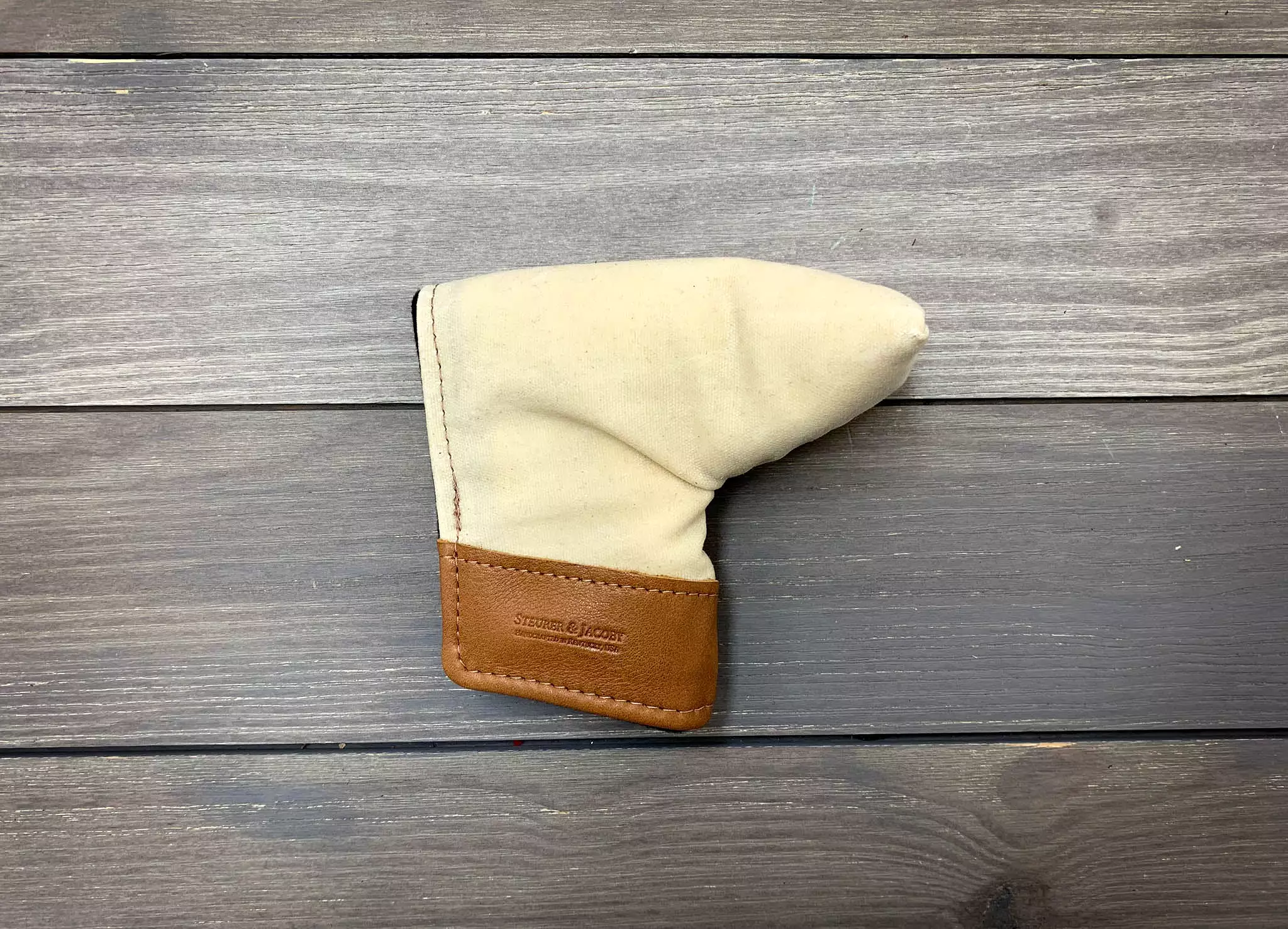 Putter Cover- Waxed Cotton Duck and Leather