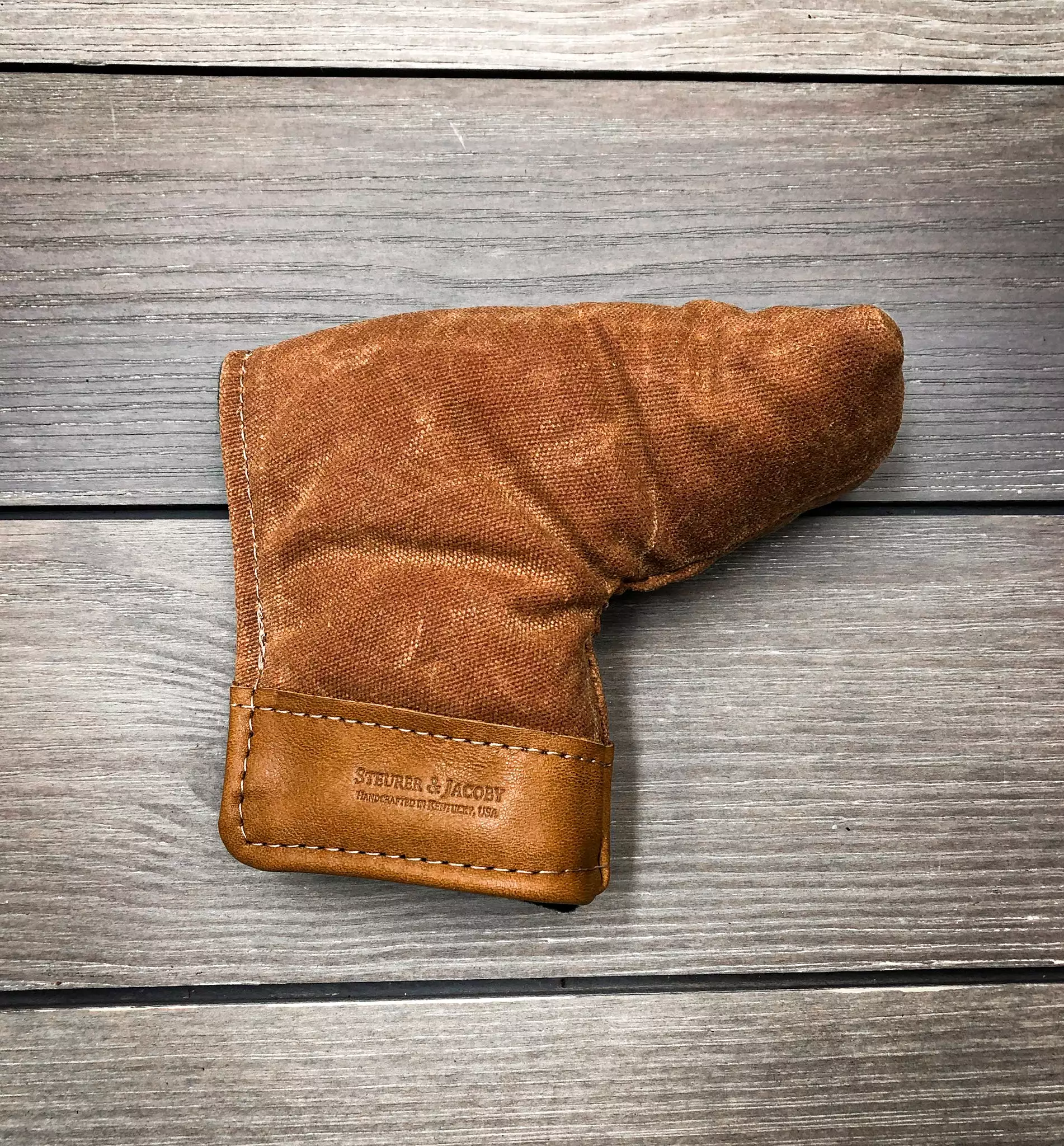 Putter Cover- Waxed Cotton Duck and Leather