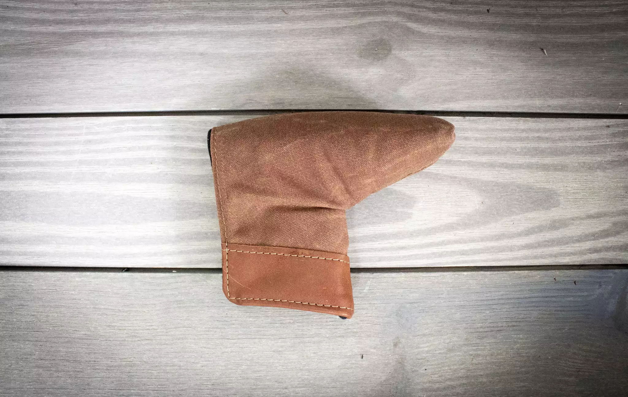 Putter Cover- Waxed Cotton Duck and Leather