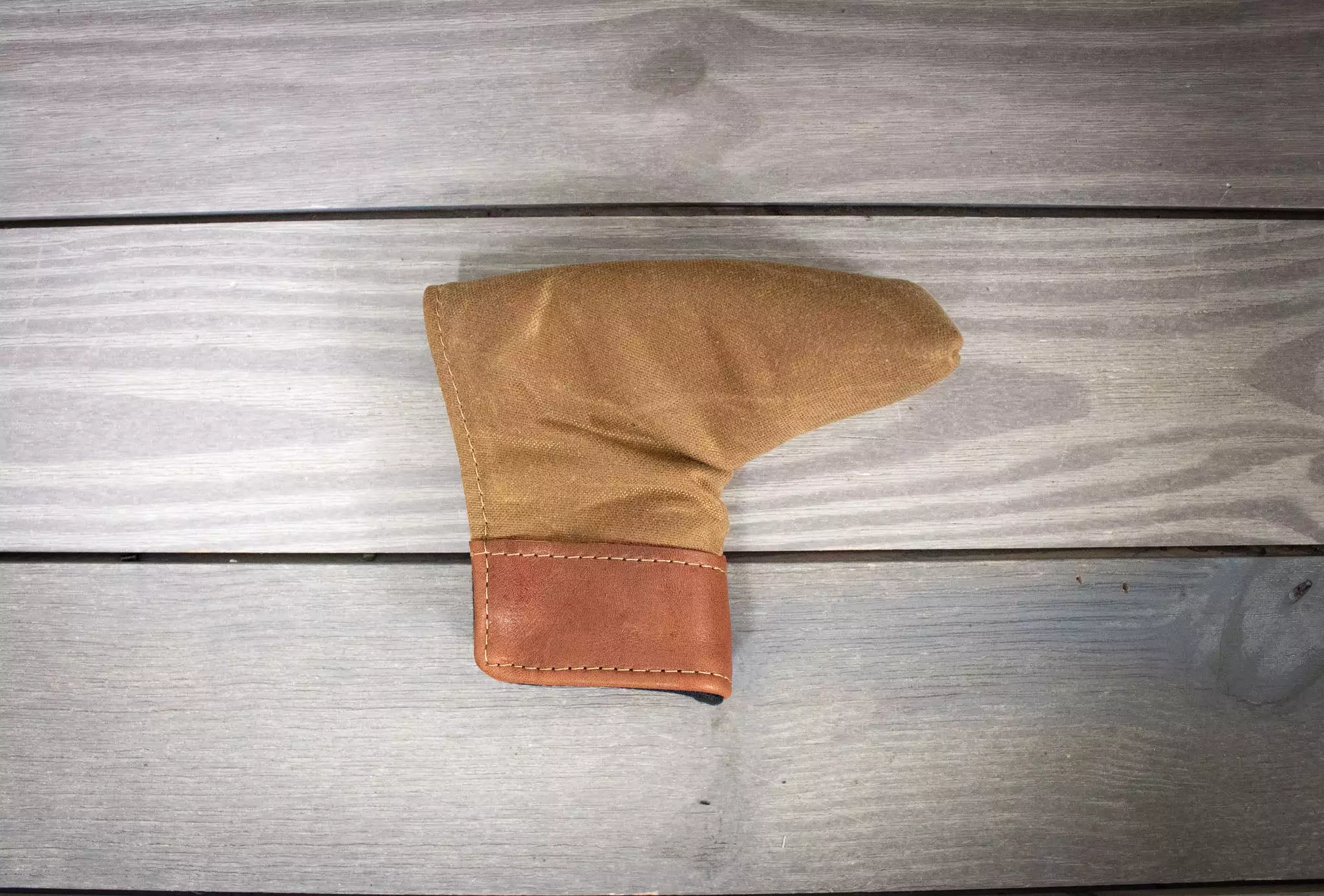 Putter Cover- Waxed Cotton Duck and Leather