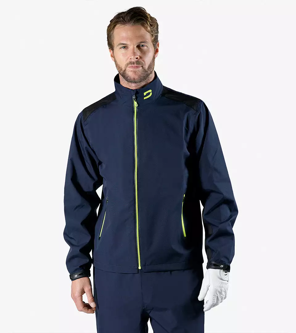 RAIN-TEK SUIT JACKET  - NAVY / LIME