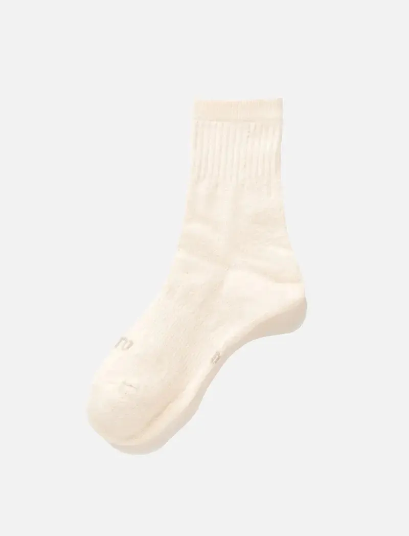 RoToTo Double Face Mid Socks Ivory