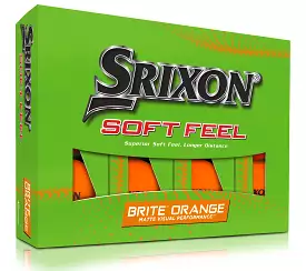 Srixon Soft Feel 13 Brite Orange Golf Balls 1 Dozen 2023