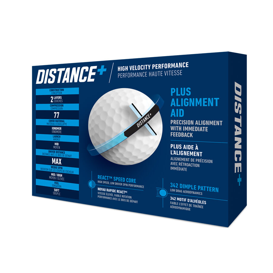 TaylorMade Distance+ Golf Balls White (1-Dozen)