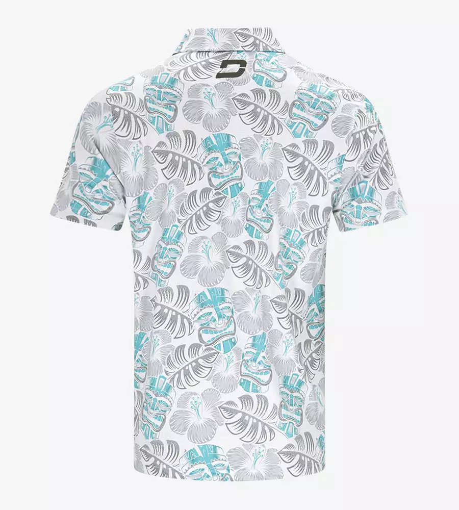 TIKI POLO - WHITE / TEAL