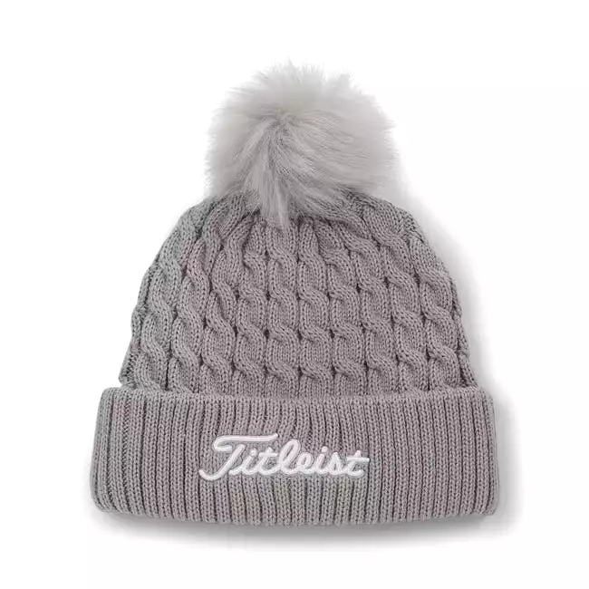 Titleist Cable Knit Pom Pom Beanie