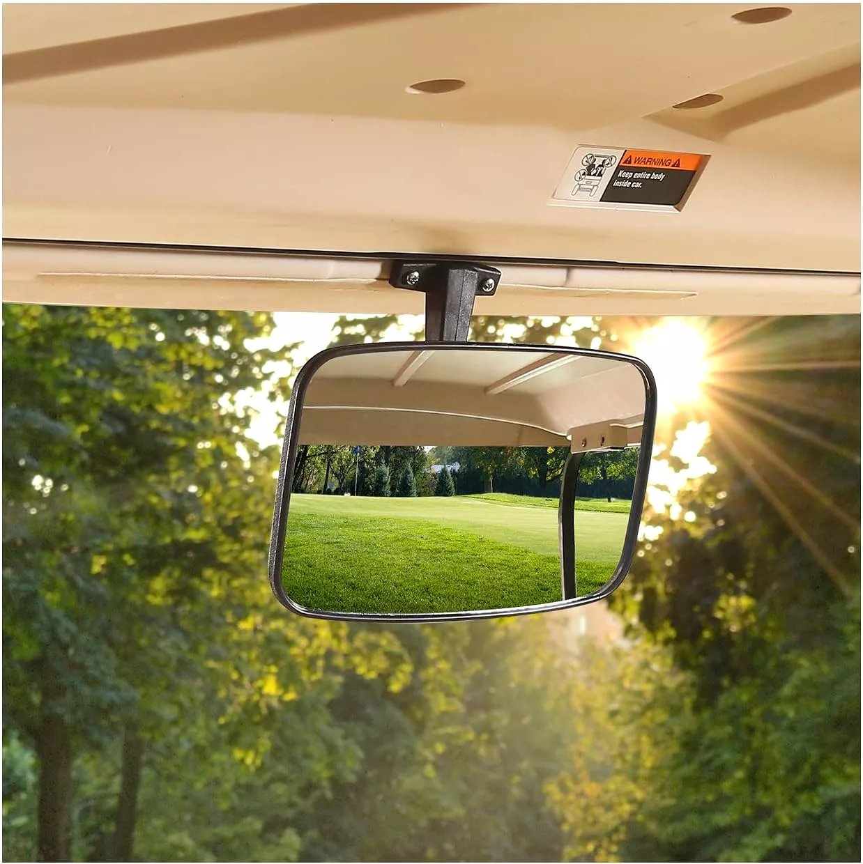 Universal Golf Cart Rear View Mirror fit for EZGO Club Car Yamaha - 10L0L